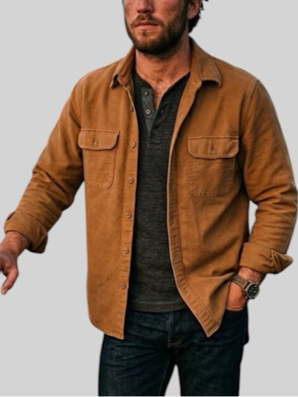J. Crew Heavyweight Utility Overshirt Shacket Jacket Brown Size Medium
